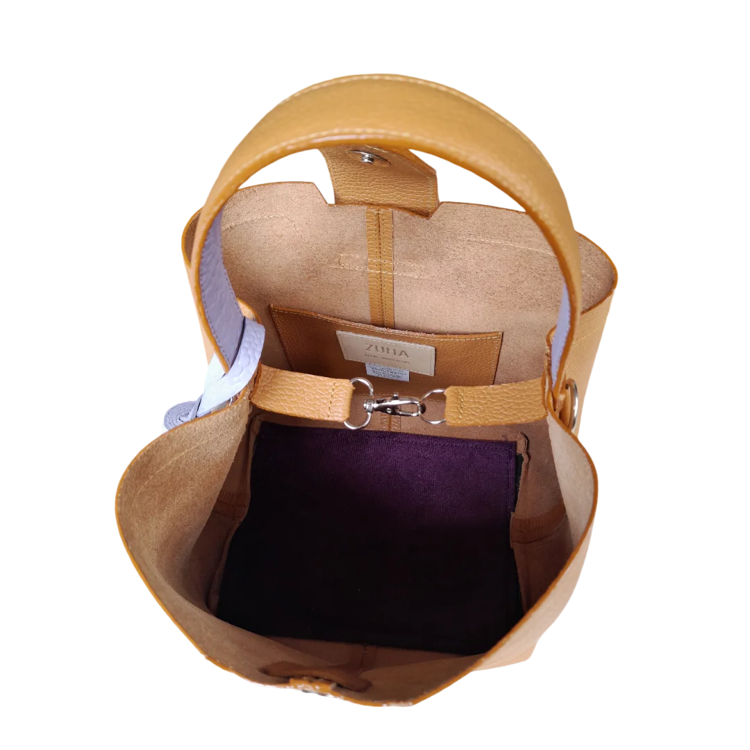 Bolso grande en cuero para mujer Camila color miel