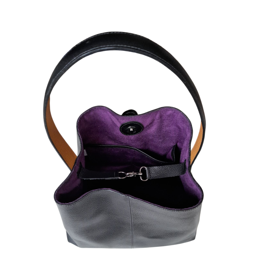 Bolso en cuero para mujer Bianca color negro