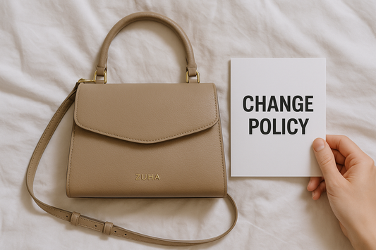 Politicas para cambios bolsos en cuero ZUHA