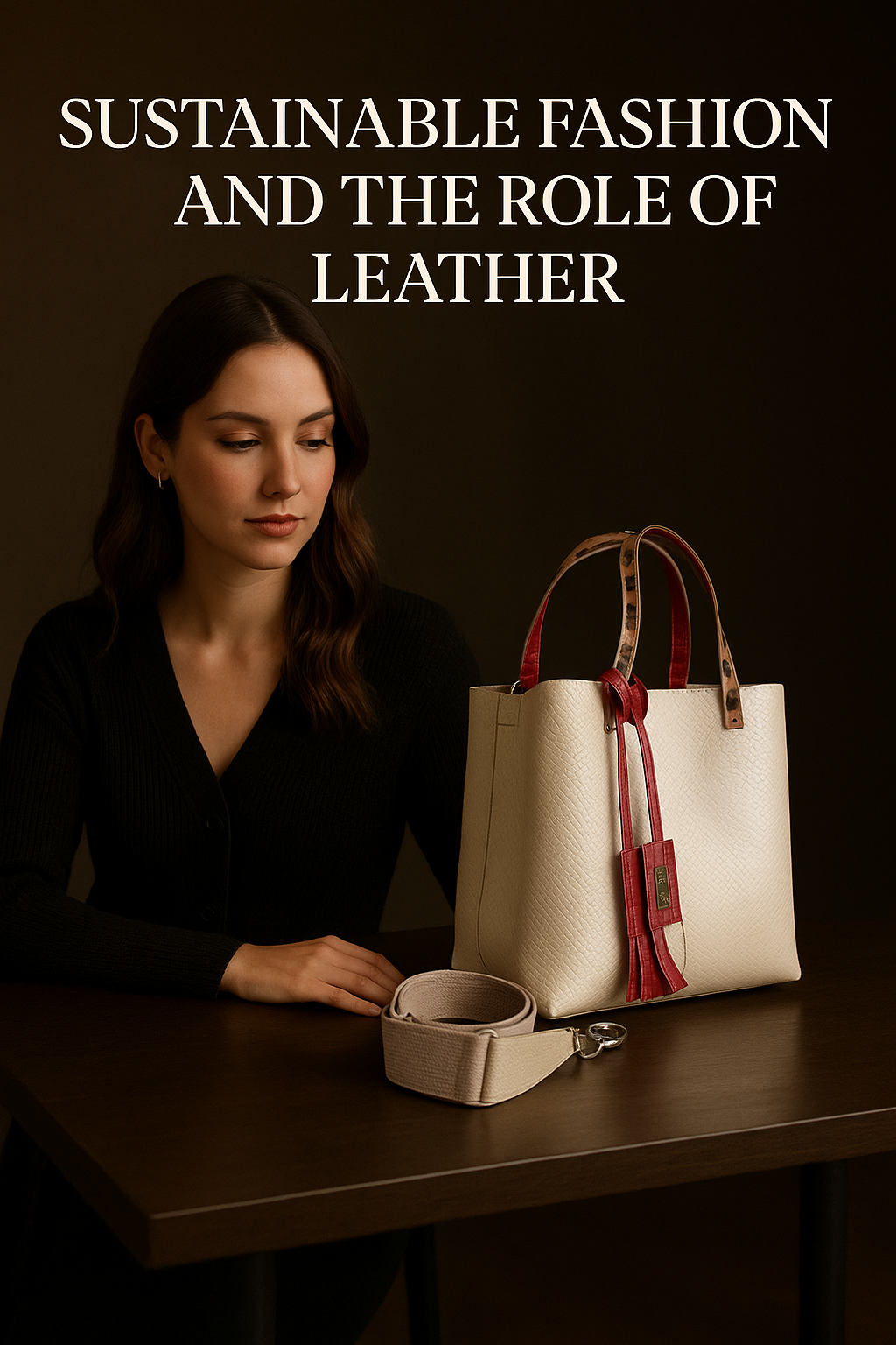 Mujer con bolso en cuero para mujer color oro ZUHA