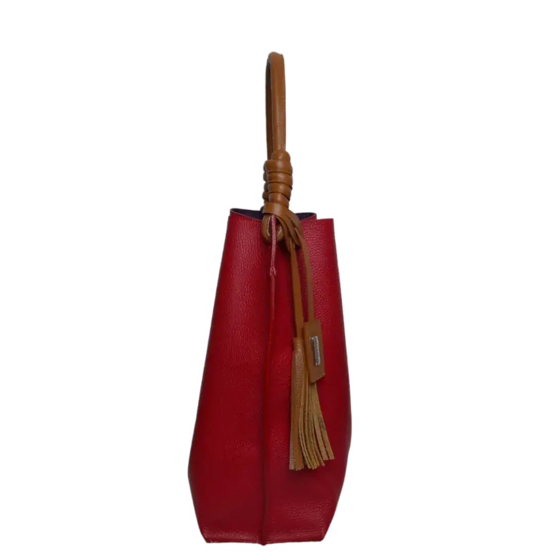 Bolso en cuero para mujer Fernanda rojo