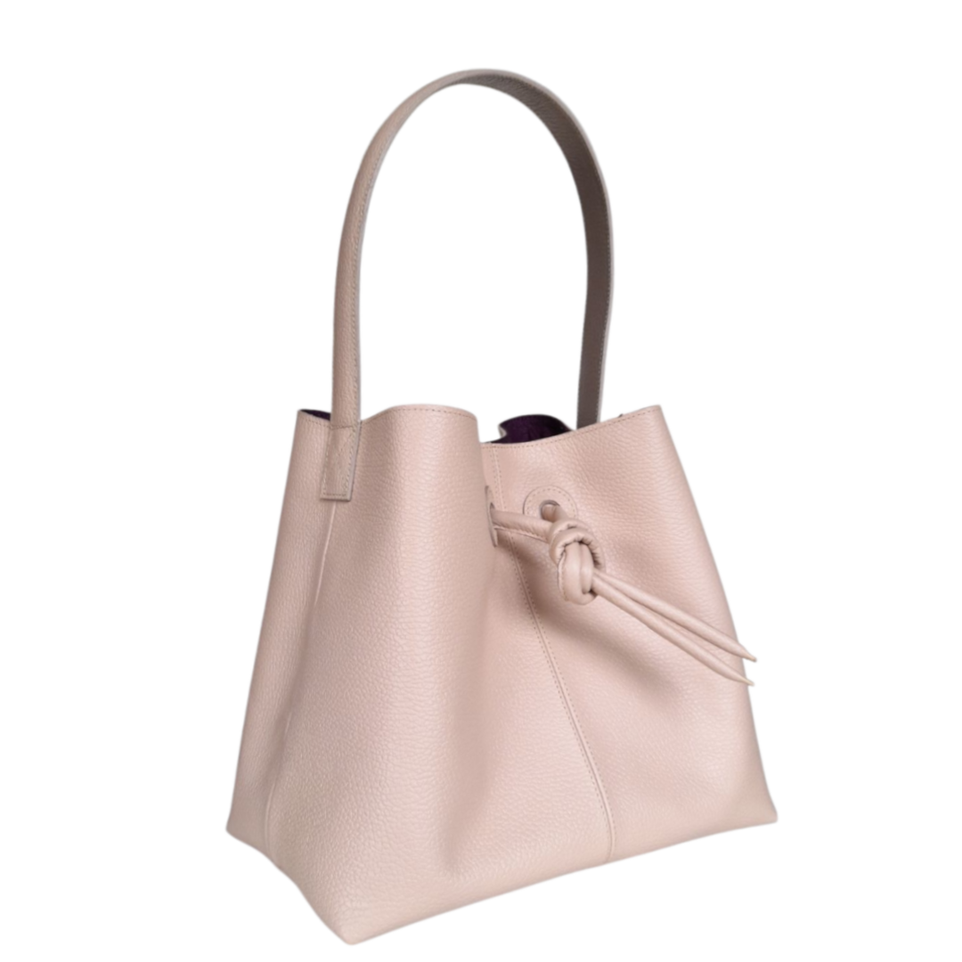 Bolso en cuero para mujer Bianca color nude
